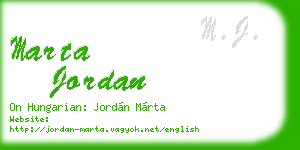 marta jordan business card